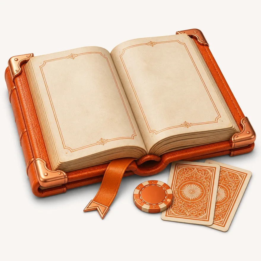 Open rulebook with cards — Incognito