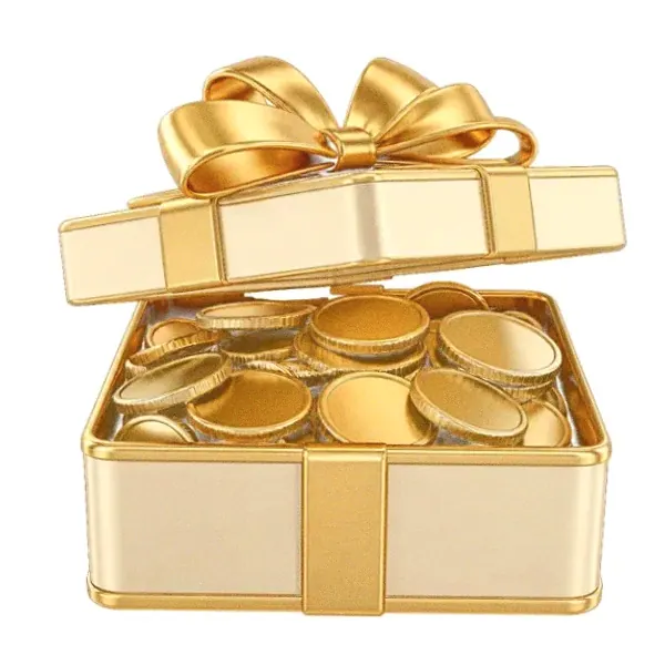 Gift box with coins — Incognito