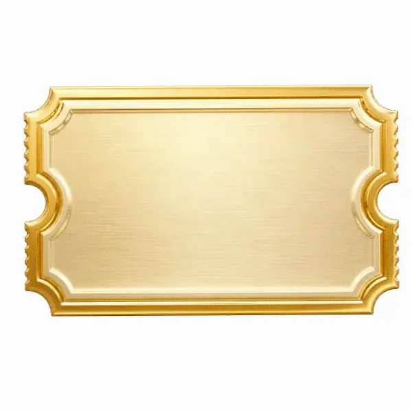 Blank ticket plaque — Incognito