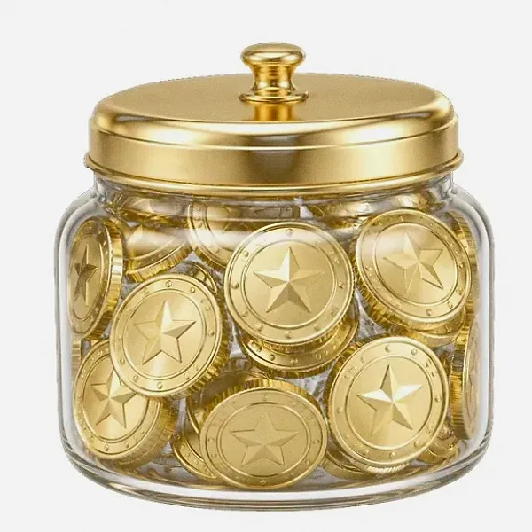 Coin-filled jar — Incognito