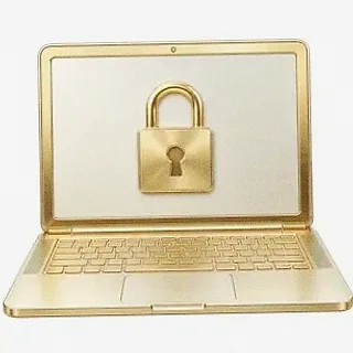 Laptop with padlock — Incognito