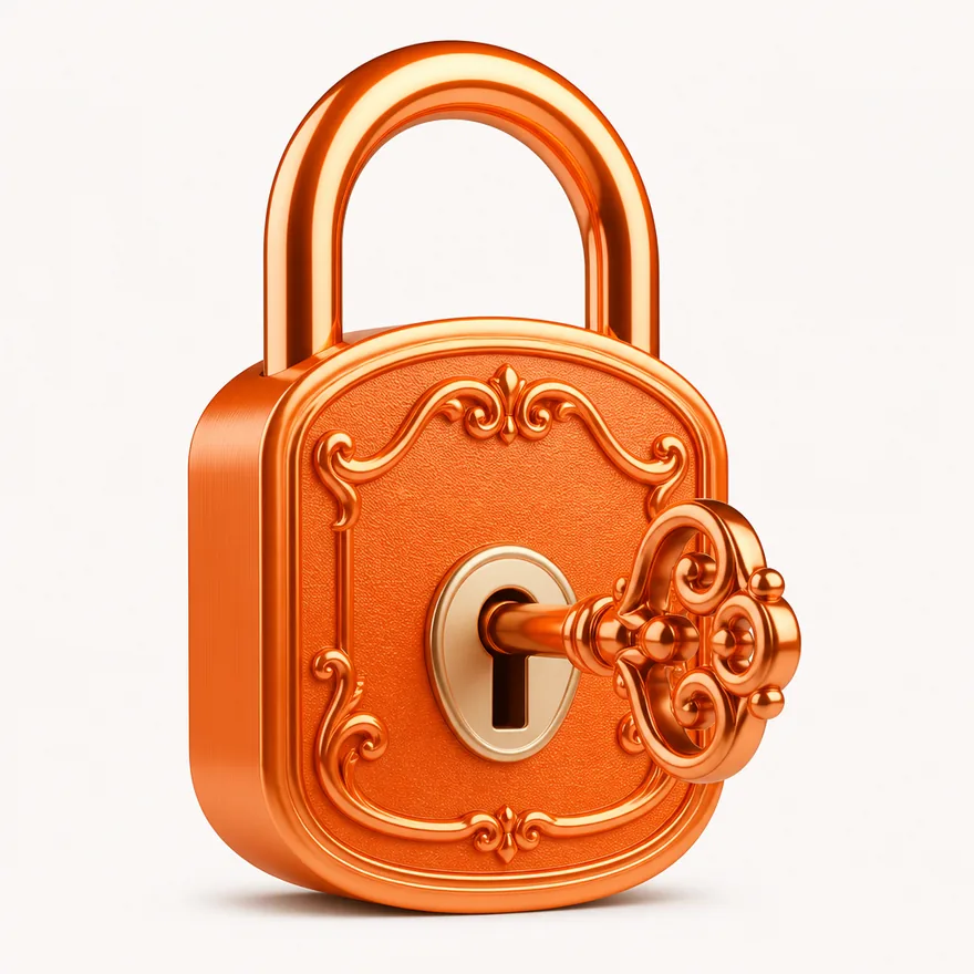 Padlock with key — Incognito